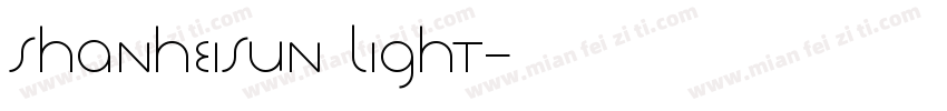 shanheisun light字体转换